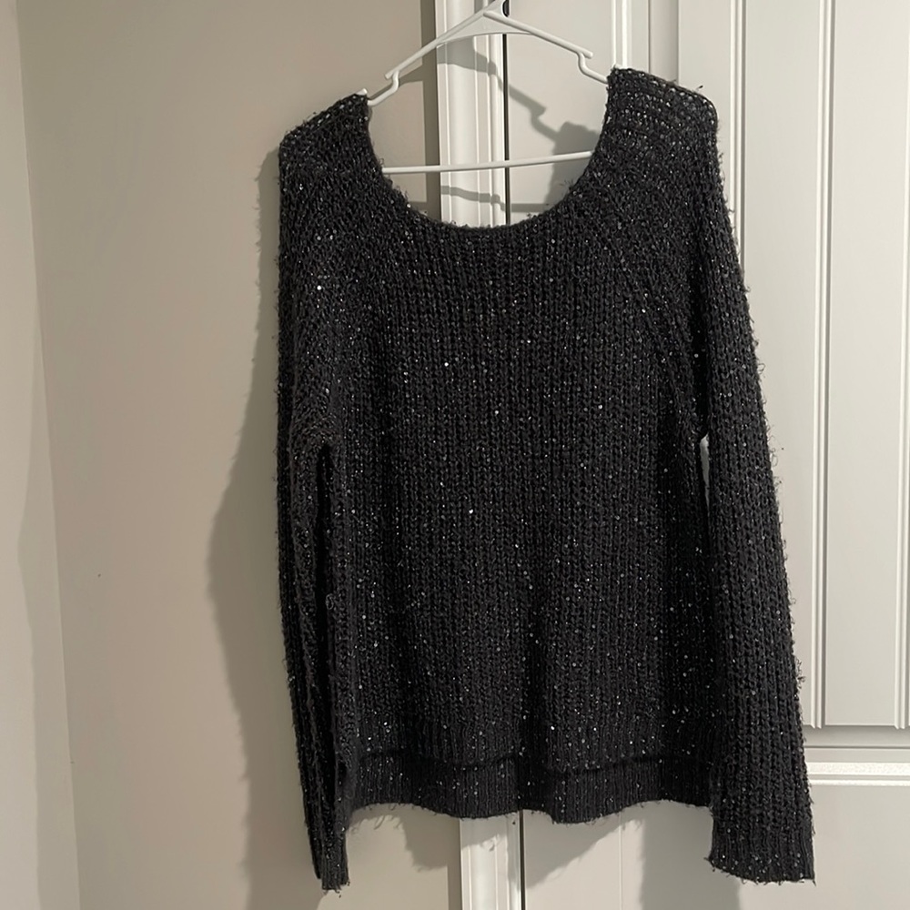 Jennifer Lopez - Gray sweater with sequins throughout - size s